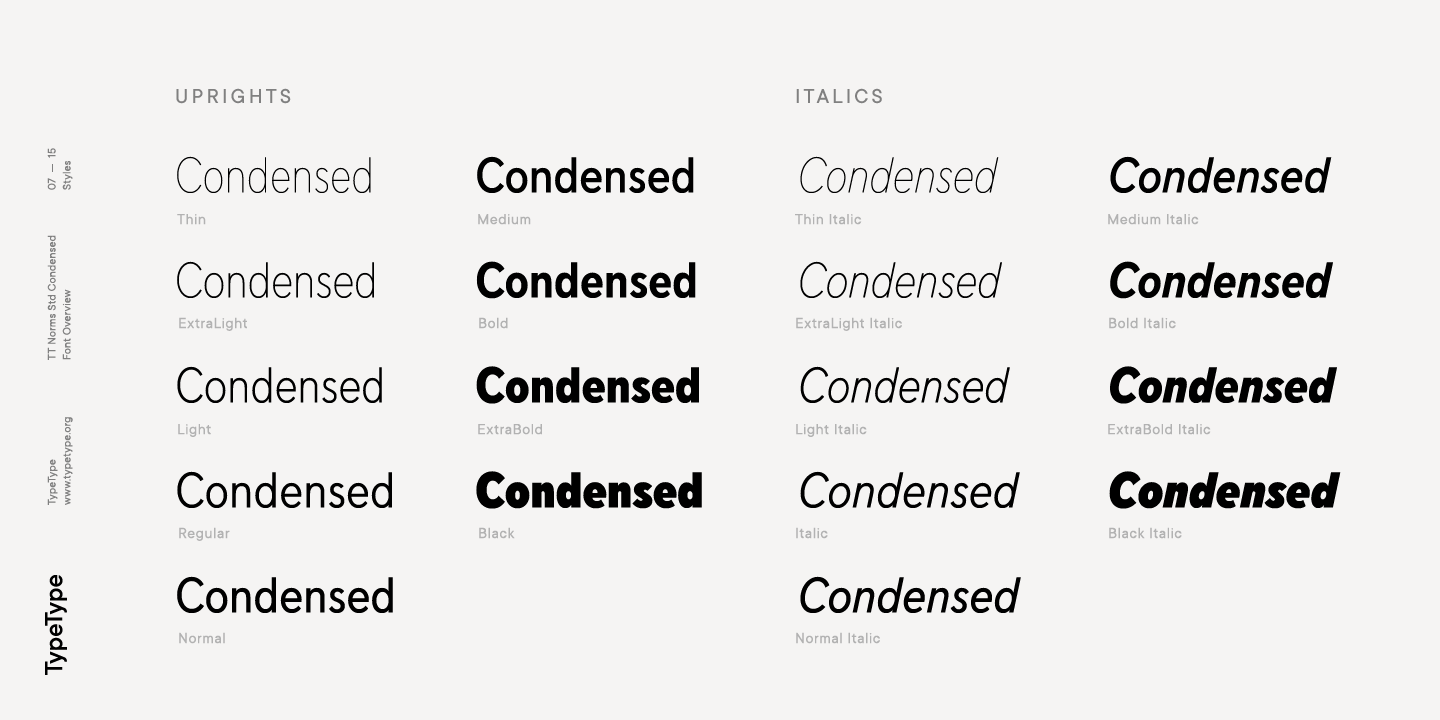 Beispiel einer TT Norms Std Condensed-Schriftart #9